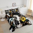 thumbnail image 3 of Erosebridal Animals Cow Bedding Sets Queen with Comforter, Rustic Sunflower Duvet Insert, Cheetah Leopard Decor, Reversible 3pcs, 3 of 8