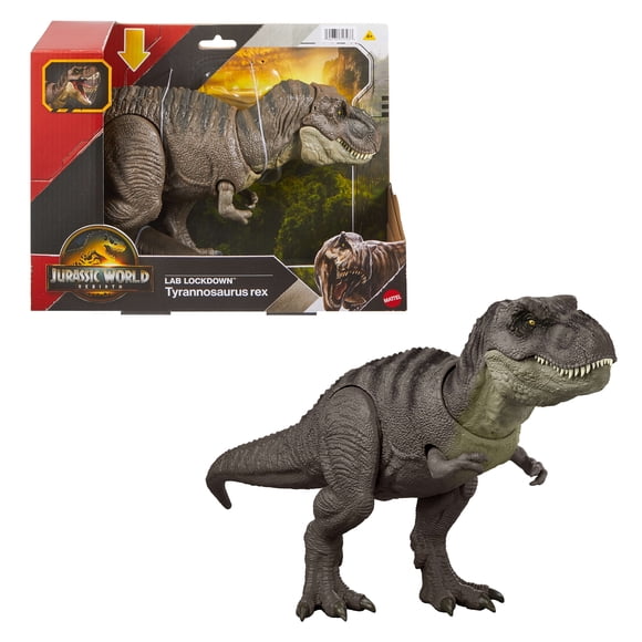 Jurassic World Rebirth Tyrannosaurus Rex Action Figure, Dinosaur Toy, T-Rex Chomp Attack - Walmart Exclusive