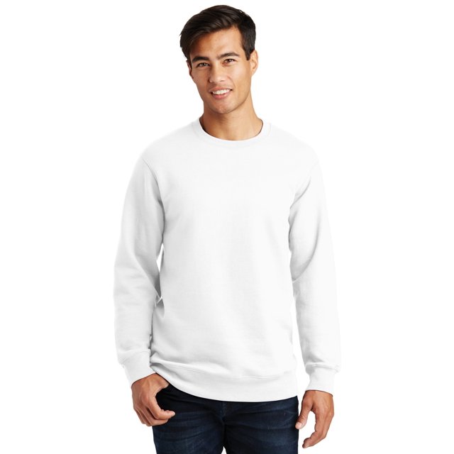 Port & Company &174; Chandail en Molleton en Molleton Col Rond Favori des Fans. Pc850 TG Blanc