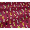 thumbnail image 5 of oneOone Silk Tabby Fabric Leaves & Floral Block Fabric Prints By Yard 42 Inch Wide, 5 of 5