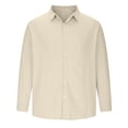 thumbnail image 3 of XZNGL Chemise à Manches Longues Homme Unie Décontractée Mode Col Rabattu Bouton Chemise à Manches Longues Blouse Chemises Habillées pour Hommes Chemises à Manches Longues pour Hommes Manches Longues Homme Chemise à Manches Longues, 3 of 6