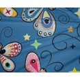 thumbnail image 5 of oneOone Polyester Spandex Medium Blue Fabric Butterflies Craft Projects Decor Fabric Printed By The Yard 56 Inch Wide-31, 5 of 5