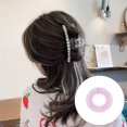 thumbnail image 2 of Full Circular Tooth Interlocking Stretch Rhinestone Stretch Comb Flexible Crystal Circle Combs Hairband Holder Head Band Banquet Hairstyling Pink, 2 of 6