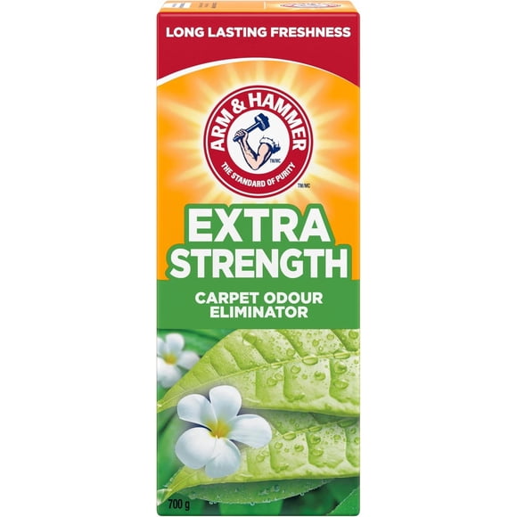Arm & Hammer Carpet Deodorizer Powder, Extra Strength Carpet Odour Eliminator Plus Oxi Clean with Vacuum Booster, 700g (Pack of 1)
