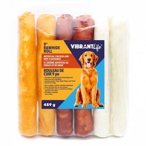 Vibrant Life 9" Rawhide Roll Chews pour chiens