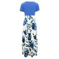 thumbnail image 5 of Weiqiqre Robes de Travail pour Femmes, Robes Longues à Imprimé Floral Coloré Teinture sur Nœuds pour Femmes, Robe Maxi Décontractée de Plage, 5 of 5