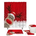 thumbnail image 1 of ZheElen Rideau de Douche en Polyester, Décoration de Salle de Bain, Ambiance Confortable pour le Bain, Rideaux pour Salle de Bain, 3 Pcs + Rideau, 1 of 6
