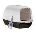 thumbnail image 3 of Bunblic Fully Covered Cat Litter Boxes Detachable for Small Animals Kitten Potty Pan Black, 3 of 8