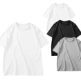 thumbnail image 2 of asjyhkr 3 Pcs T-Shirt à Manches Courtes pour Homme Grande Taille Col Ras du Cou T-Shirts Basiques Unis M-5TG, 2 of 8