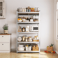 thumbnail image 2 of FullFurnique 71″ Height Metal Storage Rack with Adjustable Shelves, Silver, 2 of 8