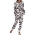 thumbnail image 2 of Tenue de Fête, Ensemble de Pyjama 2 Pcs pour Femmes, Pull à Manches Longues avec Pantalon Long, Tenue de Maison, 2 of 8