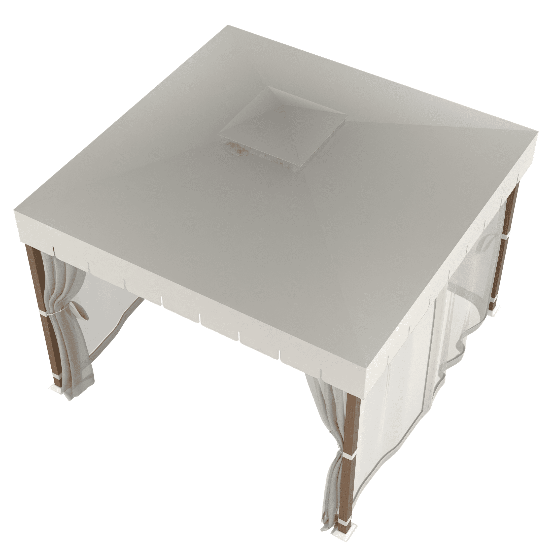HOMETRENDS Westmont 10’ x 10’ Steel Soft Top Gazebo, Cream