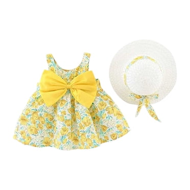 Robe pour Bébé Fille Robe d'Été Robe d'Anniversaire pour Filles Robe de Fête pour Filles Robes pour Tout-Petites Filles 3-12 Mois