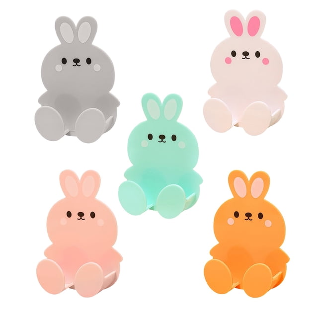 Crochets Muraux Adhésifs, 5 Pcs Support Mural pour Prise de Courant et Cordon d'Alimentation, Plastique 9,2x6 cm Sans Perçage pour Cuisine, Rangement pour Cuisine