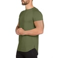 thumbnail image 2 of Dagugfen Hauts d'Entraînement pour Hommes Manches Courtes Col Rond Ajusté Confortable Couleur Unie Course Gym Hauts Athlétiques, 2 of 7