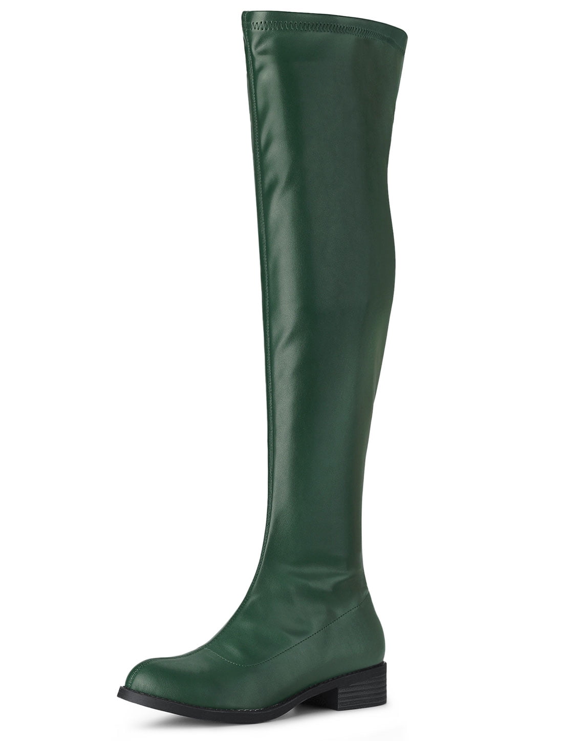 Bottes Hautes à Talons Carrés et Bout Rond pour Femmes de Unique Bargains
