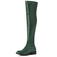 thumbnail image 1 of Bottes Hautes à Talons Carrés et Bout Rond pour Femmes de Unique Bargains, 1 of 7