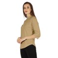thumbnail image 3 of Inkmeso Stylish Mandarin Collar Top For Women Casual Solid Relaxed-Fit Zipper Front Tunic, 3 of 7