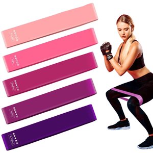Athletics Fitness/Pilates Bandes 5), Ensemble de bande de résistance, idéal pour l'entraînement à domicile, gym,