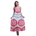 thumbnail image 1 of Bimba Robe Longue Maxi de Soirée pour Femmes en Rayonne Teinture sur Nœuds Imprimée, Dos Nu, à Bretelles Spaghetti - Très Petit, 1 of 5