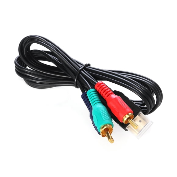 IFANLANDOR audio video cable to 3- Convert Cable Black PVC for Tech Users 1Pack