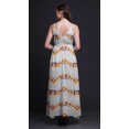 thumbnail image 4 of Bimba Tie-Dye Ladies Printed Resort Maxi DrawstringDressSpaghetti Strap Beach Wear-Small, 4 of 5