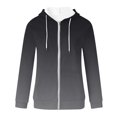 thumbnail image 1 of Timegard Chandails Molletonnés pour Femmes, Chandails à Capuchon à Cordon, Haut à Enfiler, Automne, Décontracté, Ample, Cardigan avec Poches, 1 of 4
