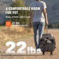 thumbnail image 3 of VEVOR Transporteur pour Chat avec Roues, Transporteur Roulant Approuvé par les Compagnies Aériennes avec Poignée Télescopique et Bandoulière, Transporteur pour Chien avec Roues pour Animaux de Moins de 22 lbs, avec 1 Bol Pliant, Gris, 3 of 9