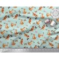 thumbnail image 2 of Soimoi Tissu Vert en Poly Georgette Insectes & Chat Décor Imprimé BTY 42 Pouces de Large, 2 of 3