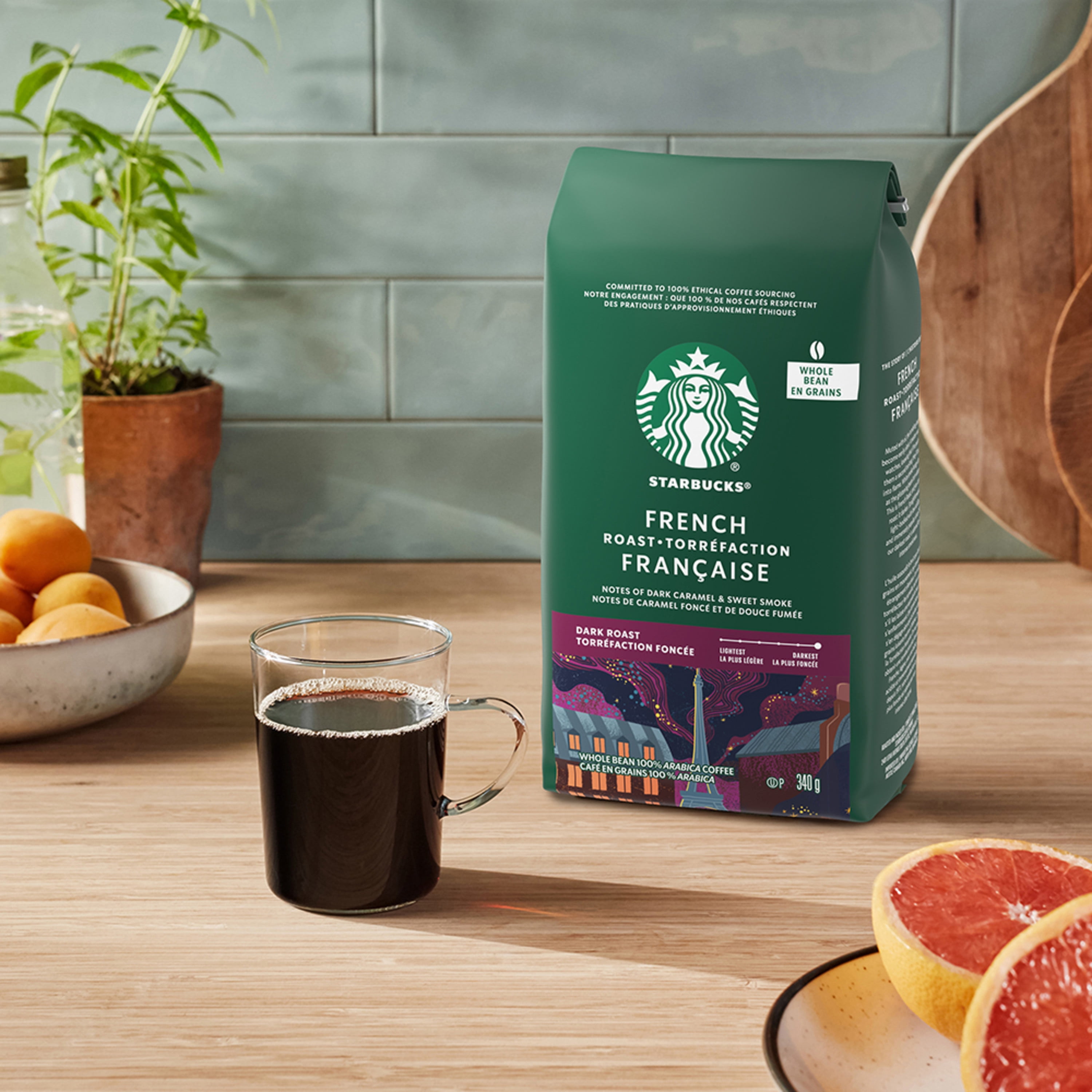 STARBUCKS French Roast Dark Roast Ground Coffee Bag