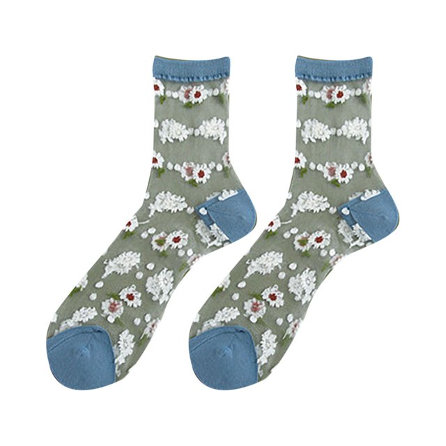 IROINID Économies Chaussettes à la Cheville pour Femmes Maille Dames Respirabilité Patchwork Chaussettes Fines Bas