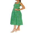thumbnail image 4 of Robe Maxi Plissée d'Été pour Femme, Col Licou, Sans Manches, Robe Soleil, Dos Croisé, Fluide, Maxi Longue, 4 of 6