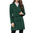 thumbnail image 2 of INSPIRE CHIC Manteau d'Hiver pour Femme à Revers Cranté Trench à Double Boutonnage L Vert, 2 of 7