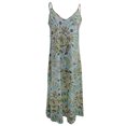 thumbnail image 3 of Fridja Robe Longue d'Été pour Femme à Col en V, Décontractée, Imprimée, Ample, Sans Manches, 3 of 4