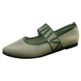 thumbnail image 1 of B91xZ Chaussures de Mode pour Femmes à Enfiler Bout Rond Confort Légères Chaussures Habillées à Enfiler, Vert 7, 1 of 5