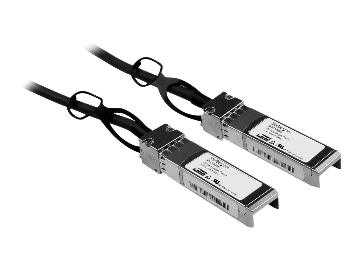 StarTech.com Cisco SFP-H10GB-CU5M Compatible 5m 10G SFP+ to SFP+ Direct Attach Cable Twinax, 10GbE SFP+ Copper DAC 10Gbps Low Power Passive Mini GBIC/Transceiver Module DAC, 10G SFP+ Cable - Lifetime Warranty (SFPCMM5M) - Direct attach cable - SFP+ to SFP+ - 16.4 ft - twinaxial - for P/N: PEX10000SFPI, PEX10GSFP4I, PEX20000SFPI