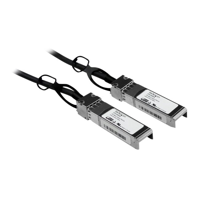 StarTech.com Cisco SFP-H10GB-CU5M Compatible 5m 10G SFP+ to SFP+ Direct Attach Cable Twinax, 10GbE SFP+ Copper DAC 10Gbps Low Power Passive Mini GBIC/Transceiver Module DAC, 10G SFP+ Cable - Lifetime Warranty (SFPCMM5M) - Direct attach cable - SFP+ to SFP+ - 16.4 ft - twinaxial - for P/N: PEX10000SFPI, PEX10GSFP4I, PEX20000SFPI