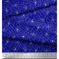 thumbnail image 3 of Soimoi Blue Rayon Fabric Spiral & Dots Decor Fabric Printed Yard 42 Inch Wide, 3 of 5