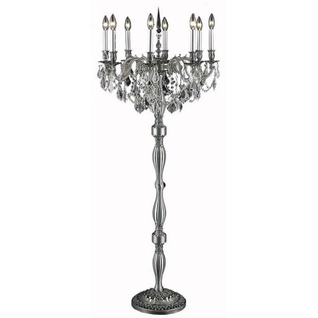 Elegant Lighting Rosalia 62" 8 Light Elements Crystal Floor Lamp