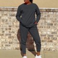 thumbnail image 2 of Timegard Ensembles 2 Pcs pour Femmes Col Ras du Cou Haut à Manches Longues Pantalon de Course Tenues d'Automne Confortables avec Poches, 2 of 6