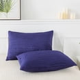 thumbnail image 4 of JML 2 Pieces Navy Twin Comforter Set, Soft Microfiber Bedding Set With 1 Comforter and 1 Pillow Case Suit for All Seasons, 4 of 7