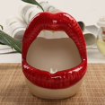 thumbnail image 1 of Iodue Kitchen Cleaning Supplies Cartoon Pot Ashtray Modern For Home Ceramic Lips Ashtray Gift Creative Flower Tools & Home Improvement, 1 of 2