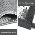 thumbnail image 4 of Findosom 8'x10' Waterproof Boho Outdoor Rug, Foldable Reversible Plastic Straw Rug, Large Patio Rug for Outdoors, RV, Patio, Backyard, Deck, Picnic, Beach, Camping Gray, 4 of 6