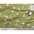 thumbnail image 3 of Soimoi polyester Crepe Fabric Cook Girl Print Fabric by the Yard 42 Inch Wide, 3 of 3