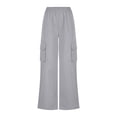thumbnail image 4 of zanvin Women's High Waist Straight Cylinder Cargo Pants, Solid Color, 4 of 5