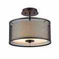 thumbnail image 2 of Chloe CH24033RB13-SF2 13 in. Lighting Audrey Transitional 2 Light Rubbed Bronze Semi-Flush Ceiling Fixture - Oil Rubbed Bronze, 2 of 3