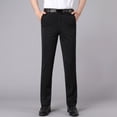 thumbnail image 2 of FRSASU Pantalon Habillé pour Homme Coupe Régulière Décontracté Affaires devant Plat Pantalon pour Hommes Infroissable Extensible Confortable Noir, 2 of 9