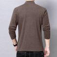 thumbnail image 2 of Jalioing Long Sleeve Mock Neck Shirt for Men Fall Casual Solid Color Pullover Tee Soft Basic Undershirts Tops, 2 of 5