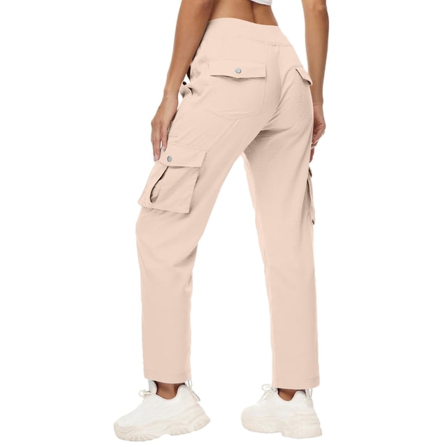 iHPH7 Joggers pour Femmes Pantalons de Gym Femmes Pantalons à Séchage Rapide Femmes Pantalons Cargo de Randonnée Femmes Pantalons Taille Haute pour Femmes Pantalons d'Entraînement Femmes Pantalons Pantalons pour Femmes Or Rose m