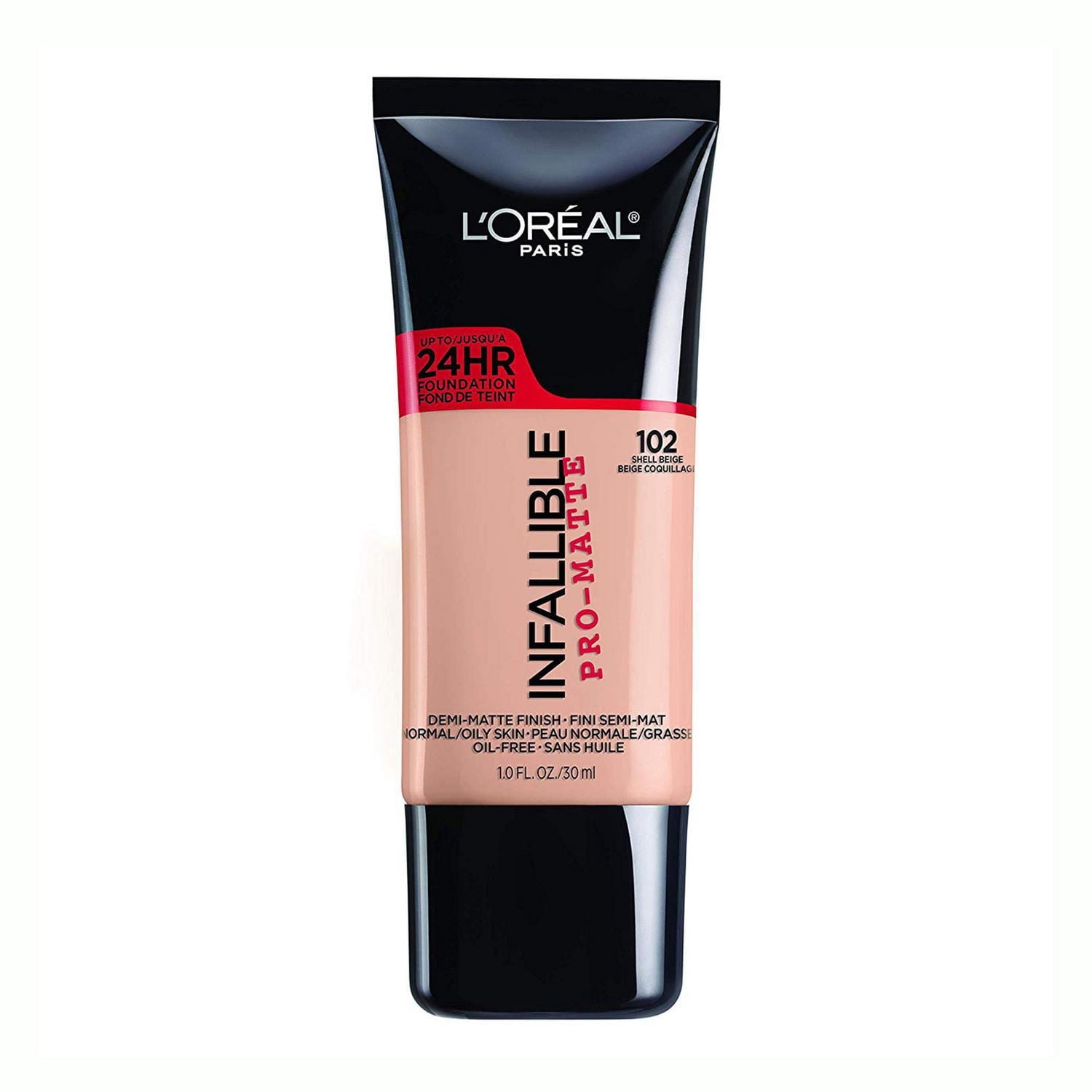 L'Oréal Paris Fond de Teint Pro - Mat/ Sans Huile, Léger, Maquillage pour le Visage Longue Tenue jusqu'à 24 H